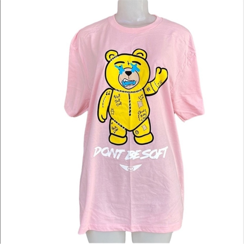 Pink Graphic Kids T-Shirt Size L